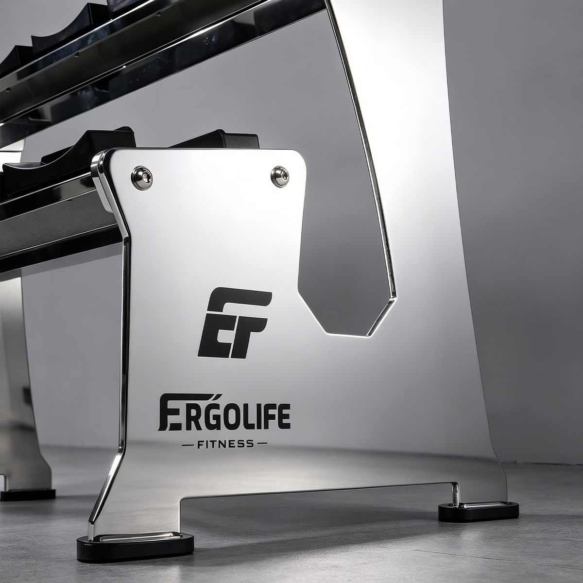 ERGOLIFE WCORE CHROME HEAVY | Commercial Chrome Dumbbell Set 5–140 lb