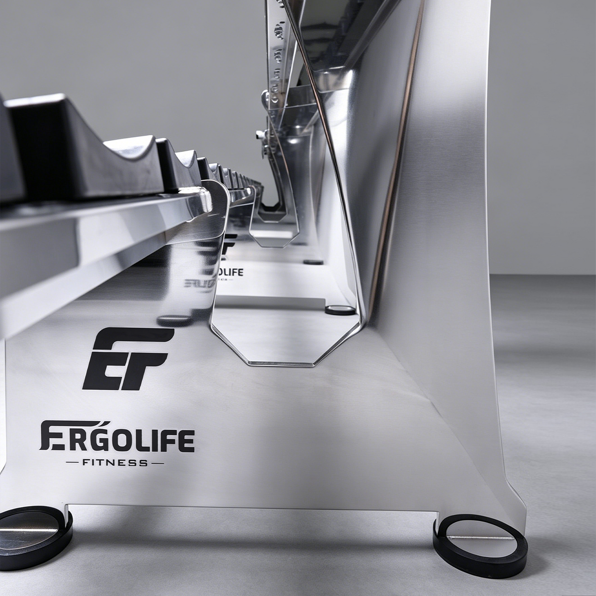 ERGOLIFE WCORE CHROME HEAVY | Commercial Chrome Dumbbell Set 5–140 lb