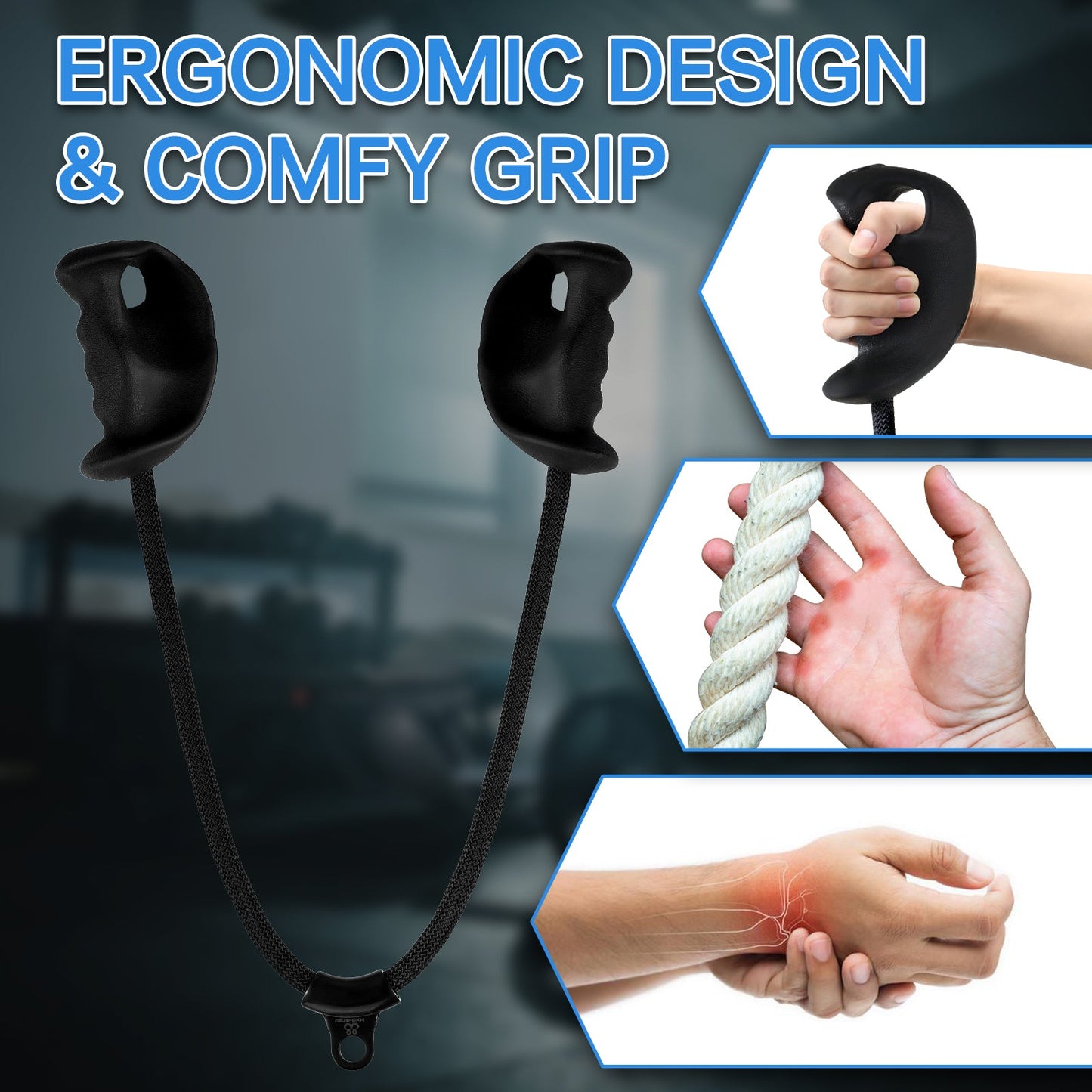 ERGOLIFE Bicep Rope with Ergonomic Grip