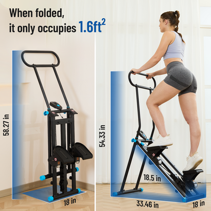 ERGOLIFE 6-Level Adjustable Resistance Foldable Stair Stepper (350lbs)