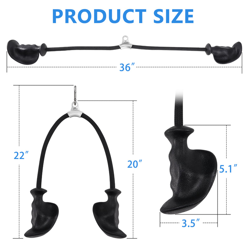 ERGOLIFE Tricep Rope with Ergonomic Handles