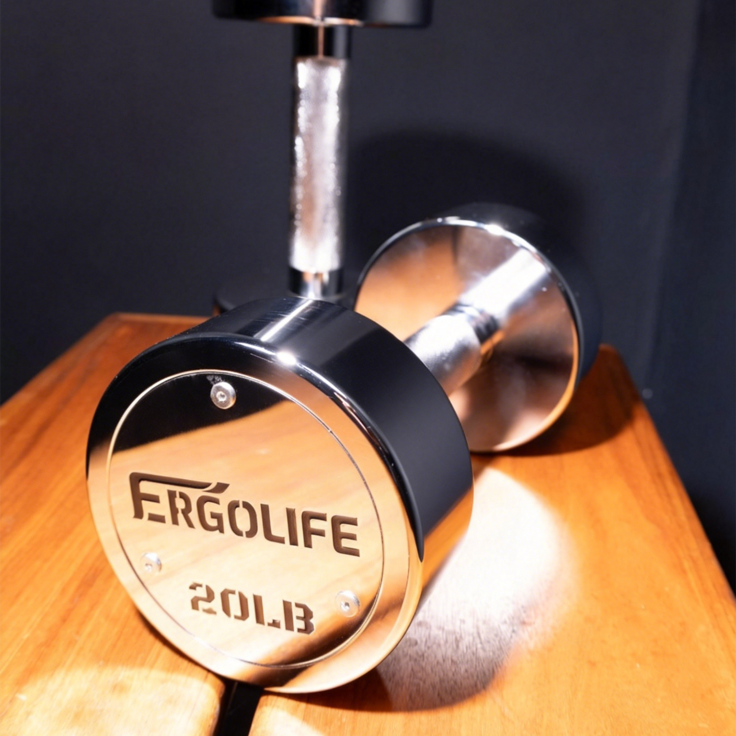 ERGOLIFE Premium Round Chrome Dumbbell Set