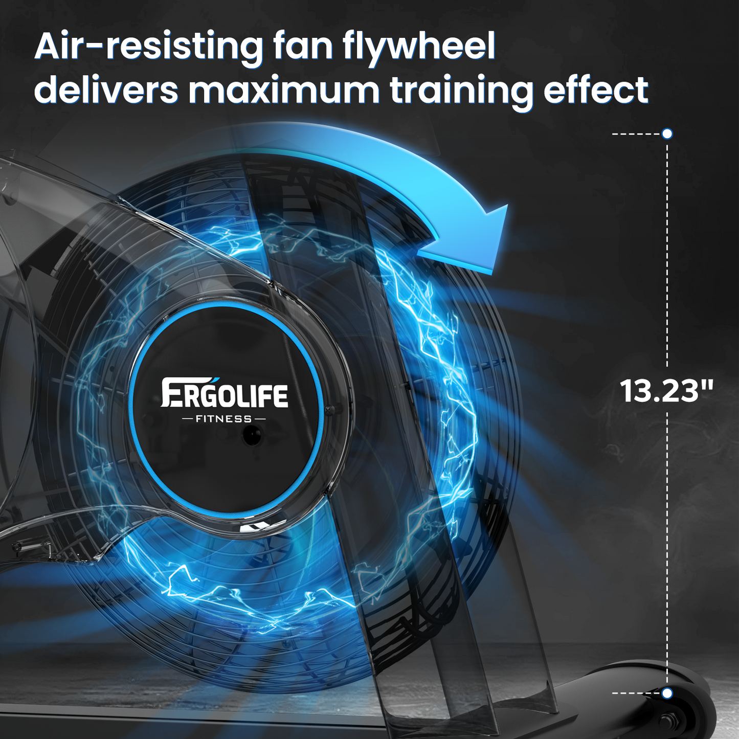ERGOLIFE Magnetic & Air Resistance Indoor Bike