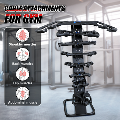 ERGOLIFE Lat Pulldown Accessory — Complete Lat Pulldown Bar Set with Ergonomic Grips and Stand