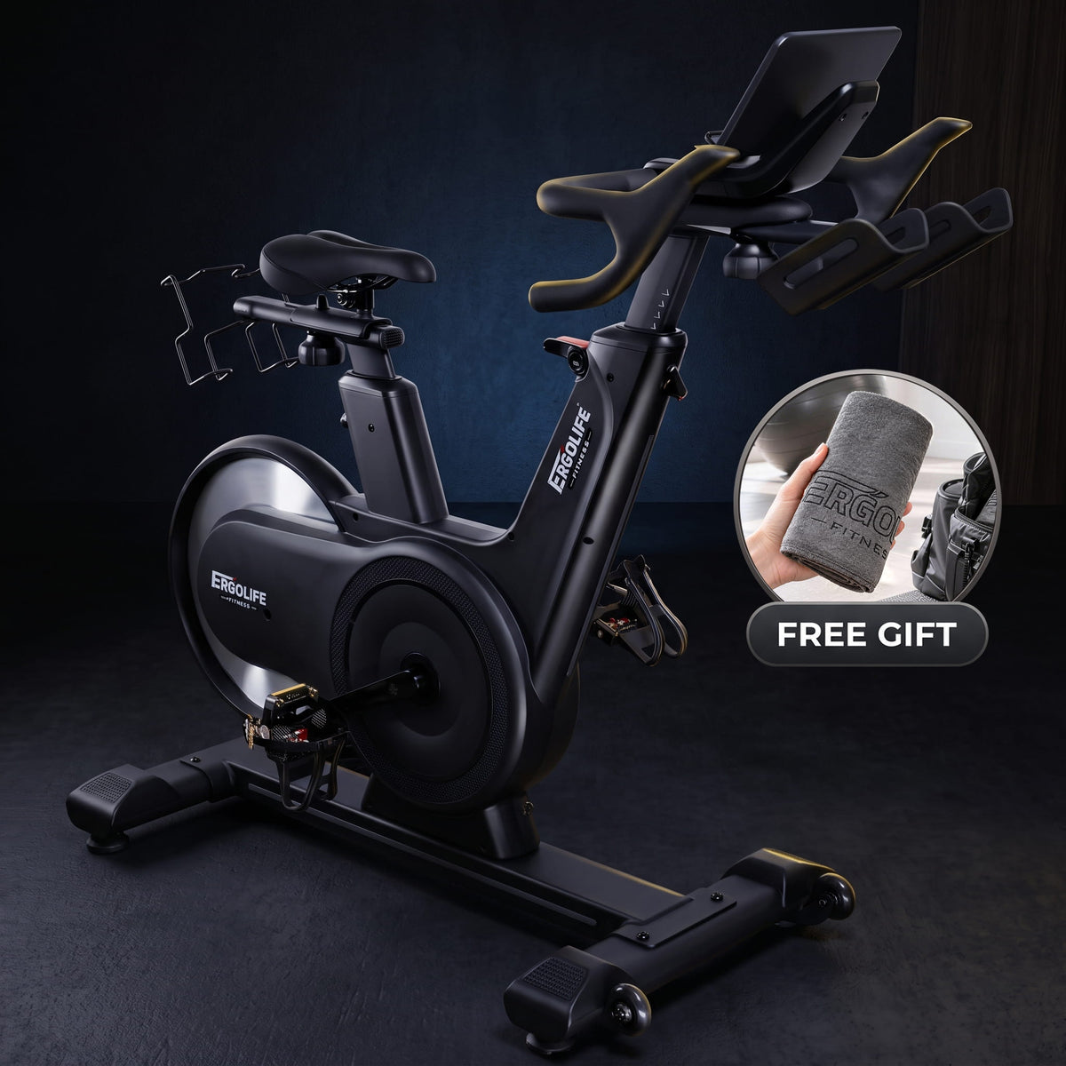 ERGOLIFE ECORE Z RIDE B1 | Rear-Flywheel Indoor Cycling Bike