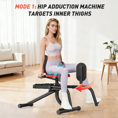 ERGOLIFE Compact Hip Abductor/Adductor Glute Machine for Home Gym
