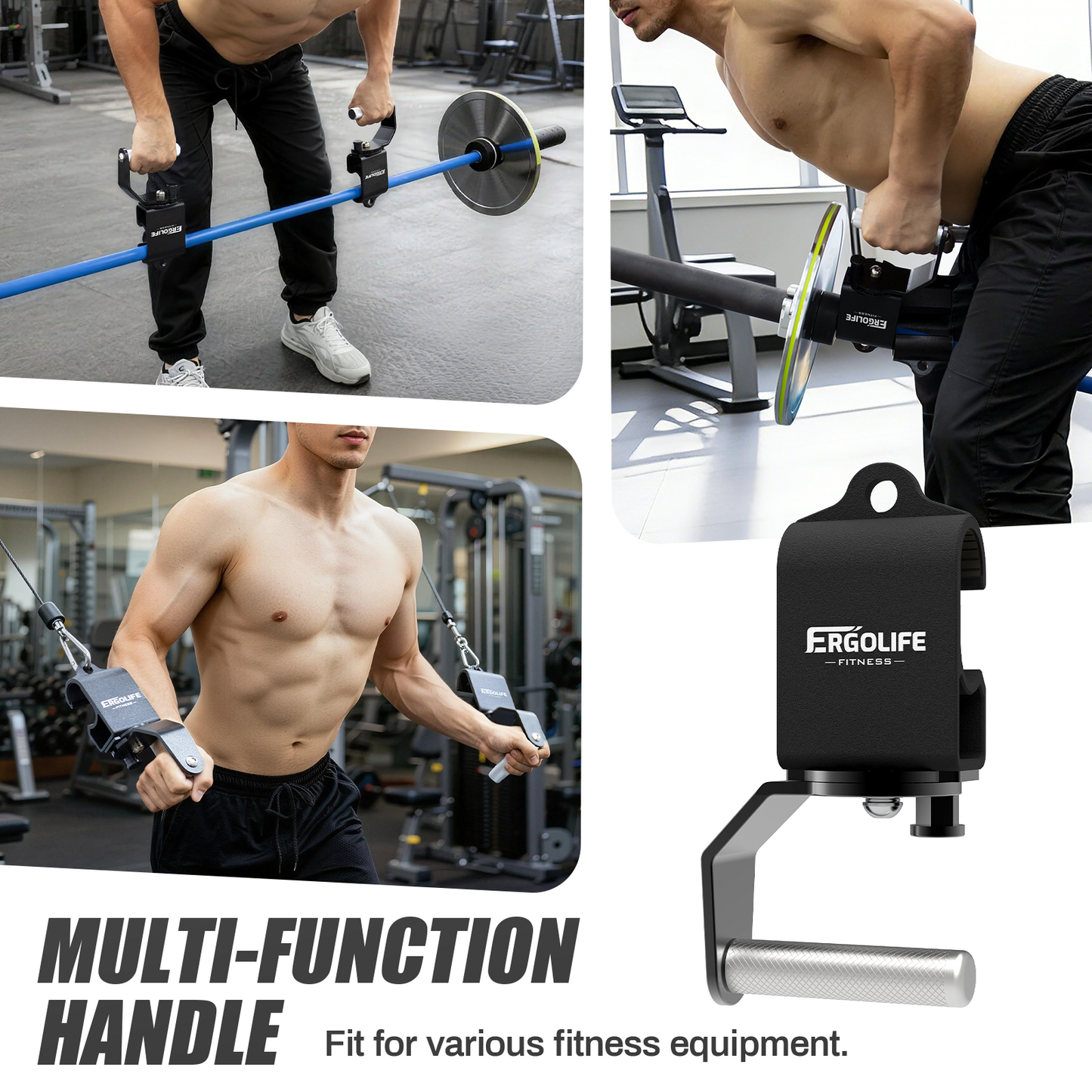 ERGOLIFE 360° Rotating Pull-Up Handles Ergonomic Strength Training Attachments