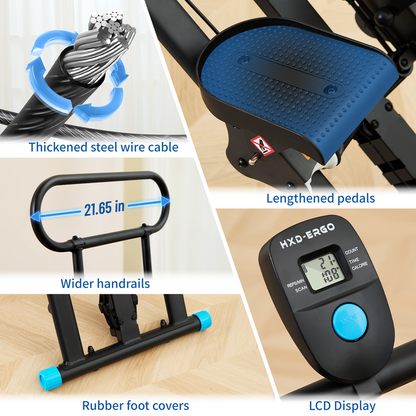 ERGOLIFE 6-Level Adjustable Resistance Foldable Stair Stepper (350lbs)