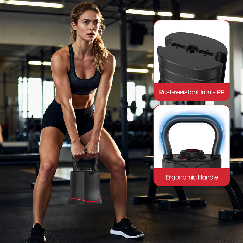 ERGOLIFE Adjustable Kettlebell Weight Set（40LBS）
