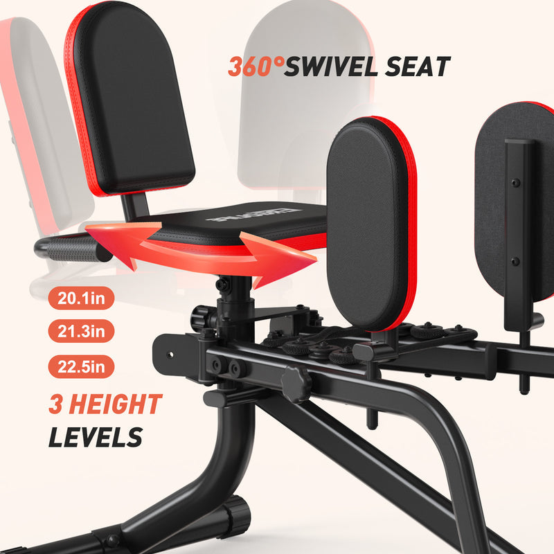 ERGOLIFE Compact Hip Abductor/Adductor Glute Machine for Home Gym