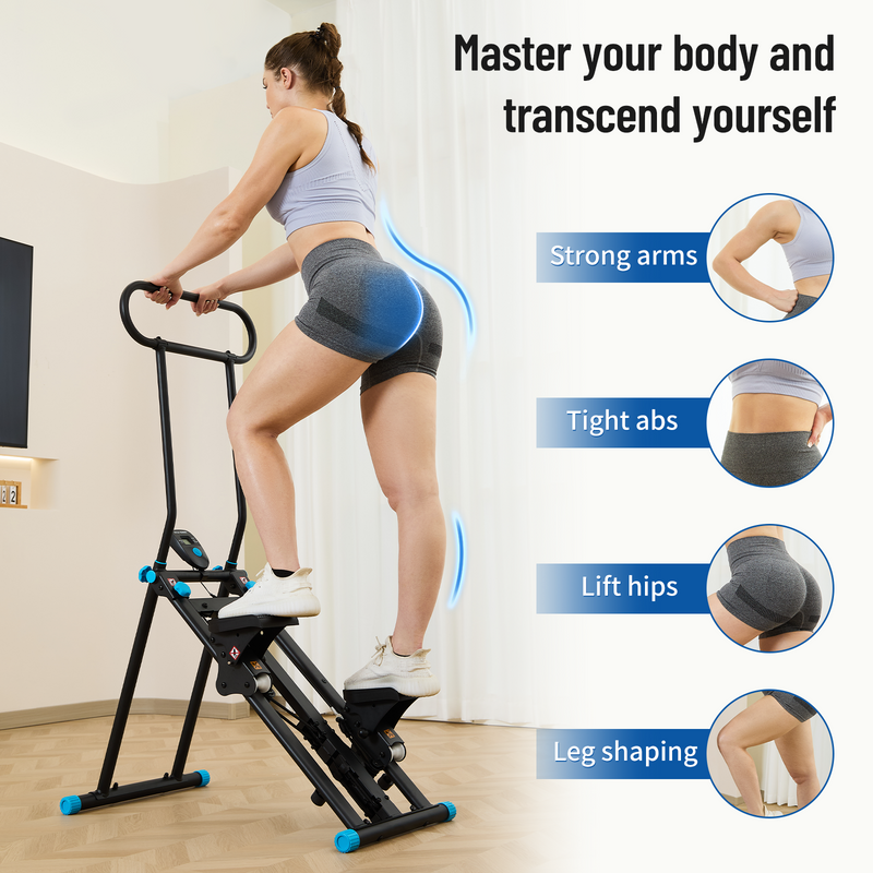 ERGOLIFE 6-Level Adjustable Resistance Foldable Stair Stepper (350lbs)