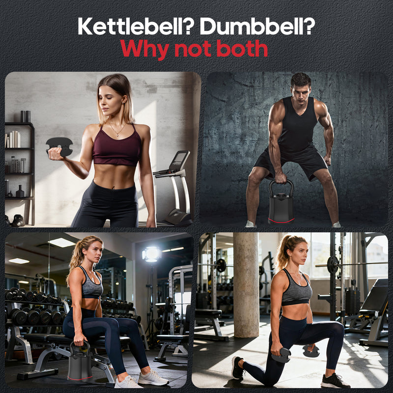 ERGOLIFE Adjustable Kettlebell Weight Set（40LBS）