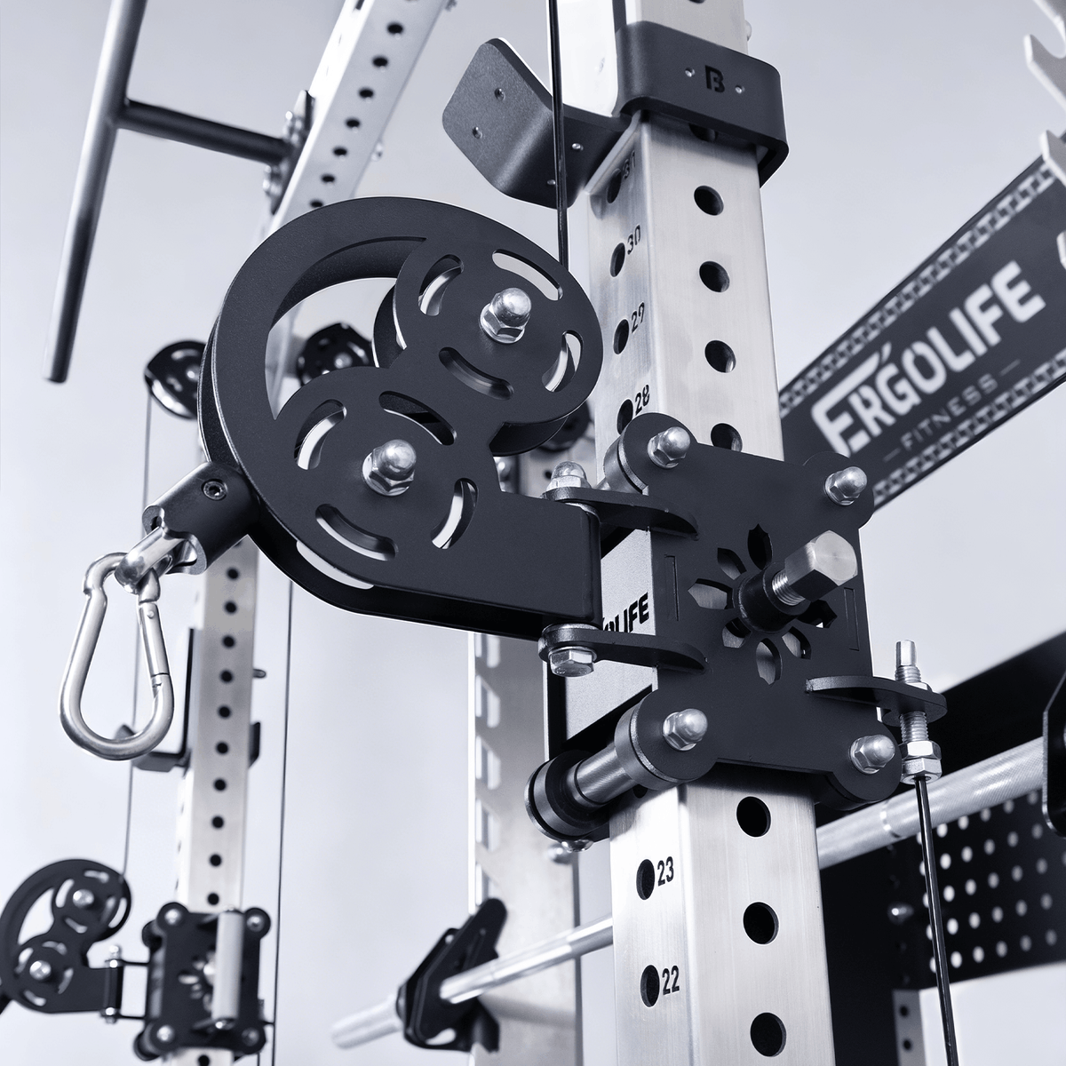 ERGOLIFE All‑in‑One Training Rack: Smith + Cable Crossover + Power Rack for Home & Gym