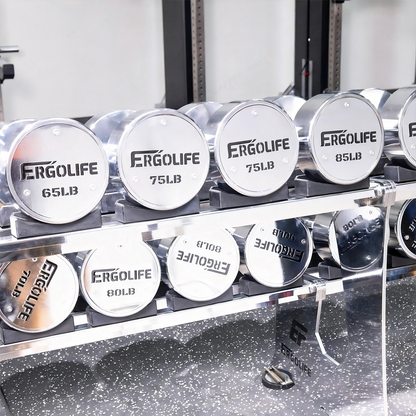 ERGOLIFE Premium Round Chrome Dumbbell Set