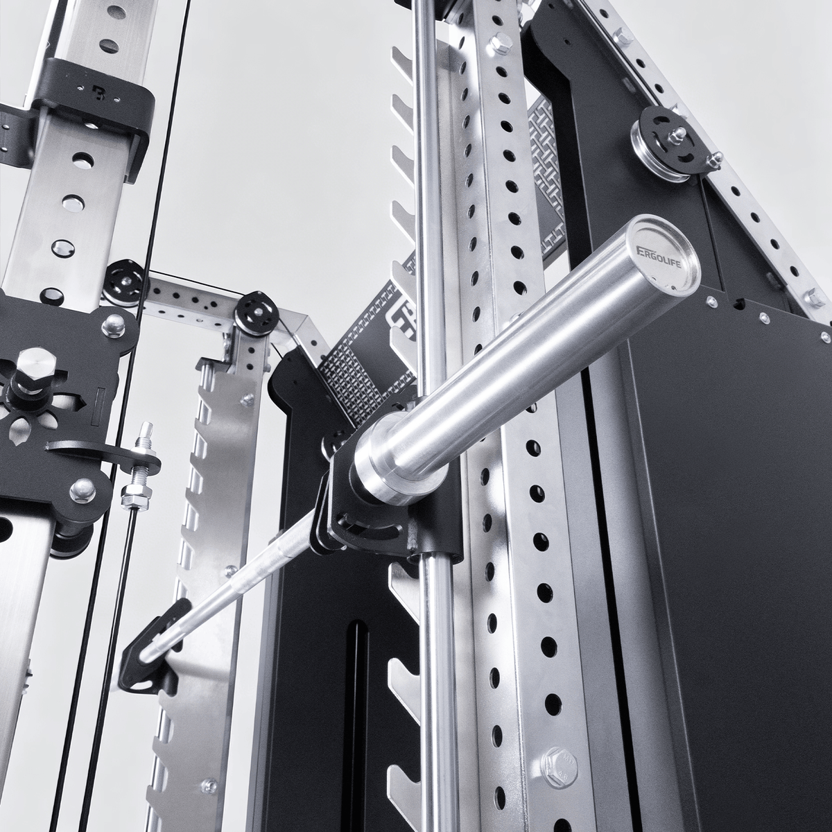 ERGOLIFE All‑in‑One Training Rack: Smith + Cable Crossover + Power Rack for Home & Gym