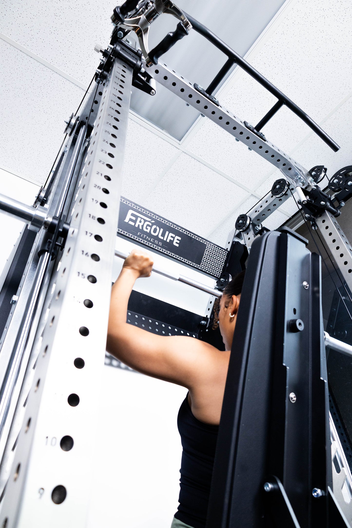 ERGOLIFE All‑in‑One Training Rack: Smith + Cable Crossover + Power Rack for Home & Gym