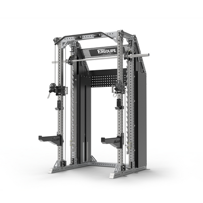 ERGOLIFE All‑in‑One Training Rack: Smith + Cable Crossover + Power Rack for Home & Gym